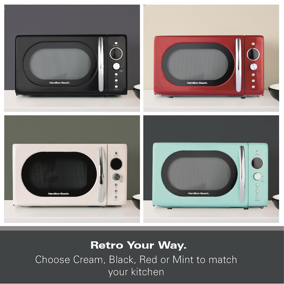 image 1 of Hamilton Beach 20L Retro Black Microwave