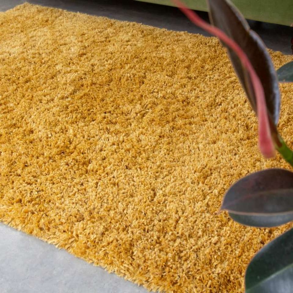 image 1 of KUKOON Yellow Ochre Super Soft Shaggy Rug 160cm x 230cm