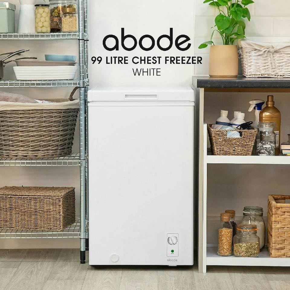 image 1 of Abode A99CF0E1W Chest Freezer 99L White Suitable for Garages & Outbuildings White