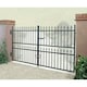 image 1 of Corfe Premium Range Spear Top Low Double Gate - Steel - Fits Gap of 2743 mm x 1168 mm High - Electro Galv./Black Powder Coated Black