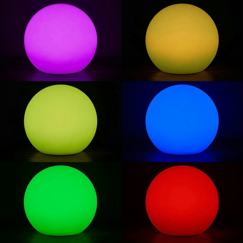 image 1 of ValueLights Toka White Large Outdoor Ball Light Dimmable Rechargeable Battery