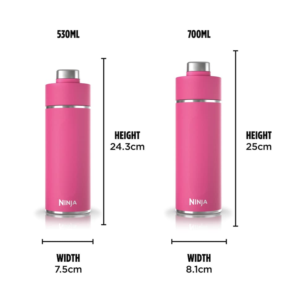 image 1 of Ninja Thirsti 530ml Travel Bottle Hot Pink DW1801EUUKBP