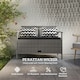 image 4 of Outsunny 160L Rattan Garden Storage Bench, Cushioned Outdoor Bench, Grey Grey