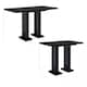 image 3 of Compact Dining Table Extendable 120-160cm Black Gloss Extending Top Pillar Pedestal Leg 6-8 Seater - Gia Pro