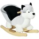 image 1 of HOMCOM Husky Baby Rocking Horse for Toddlers, Plush Wooden Child Rocking Animal with Sound, Seatbelt, Gift for Ages 18-36 Months, Kids Ride-On Toy for Indoor Use - Grey