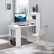 image 8 of HOMCOM 120cm Computer Desk Bookshelf Writing Table 6 Shelves White