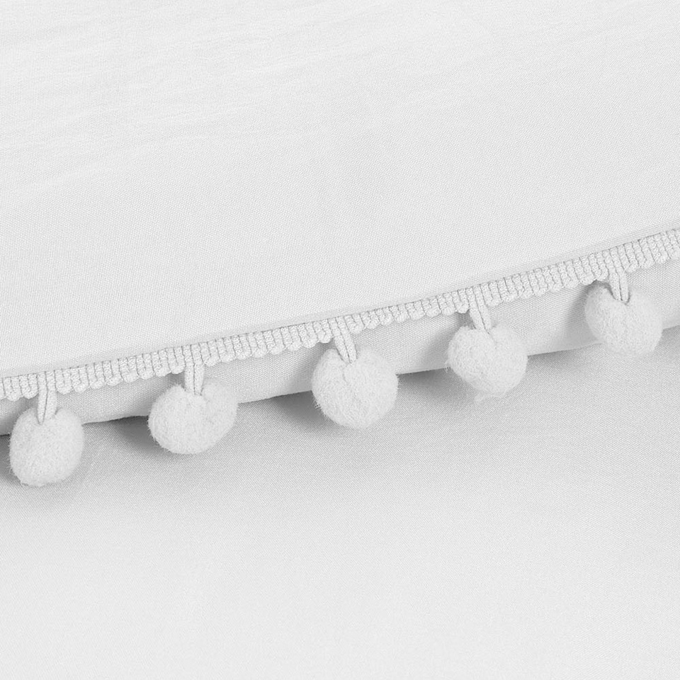 image 1 of Living and Home 3Pcs Bedding Solid Duvet Cover with 2 Pillowcase Set,White | White | King