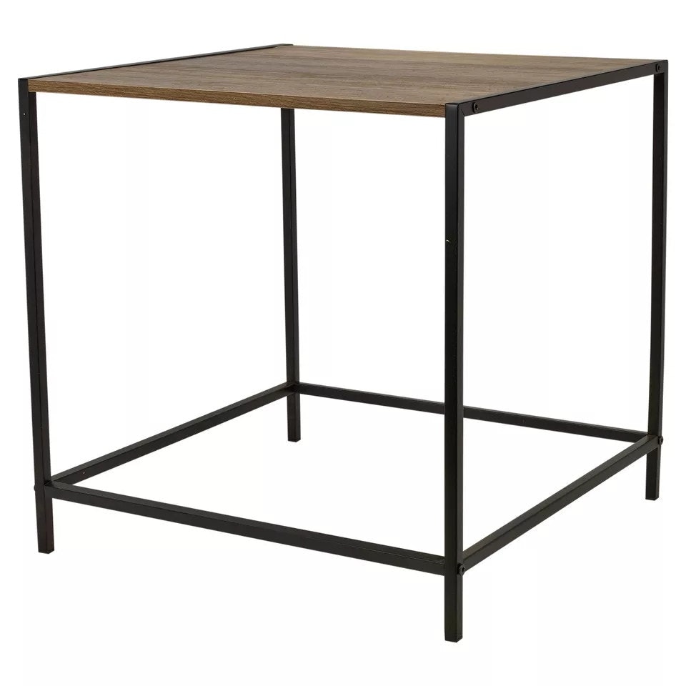 image 1 of Large Wood & Metal Side Table - 49.5 x 49.5 x 49 cm N/A | 0
