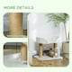 image 3 of PawHut Cat Tree Tower Scratcher with Bed for Indoor Cats, White