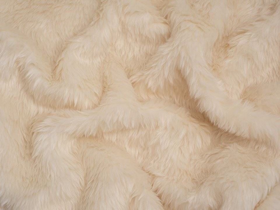 Minerva Core Range Cream Short Pile Faux Fur Fabric for Dressmaking, Toy Making, 150cm / 59" Wide - per metre