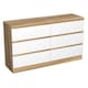 image 1 of Minimalist Chest of 6 Drawers - 68.6x120x35cm | Brown | Oak & White | 1