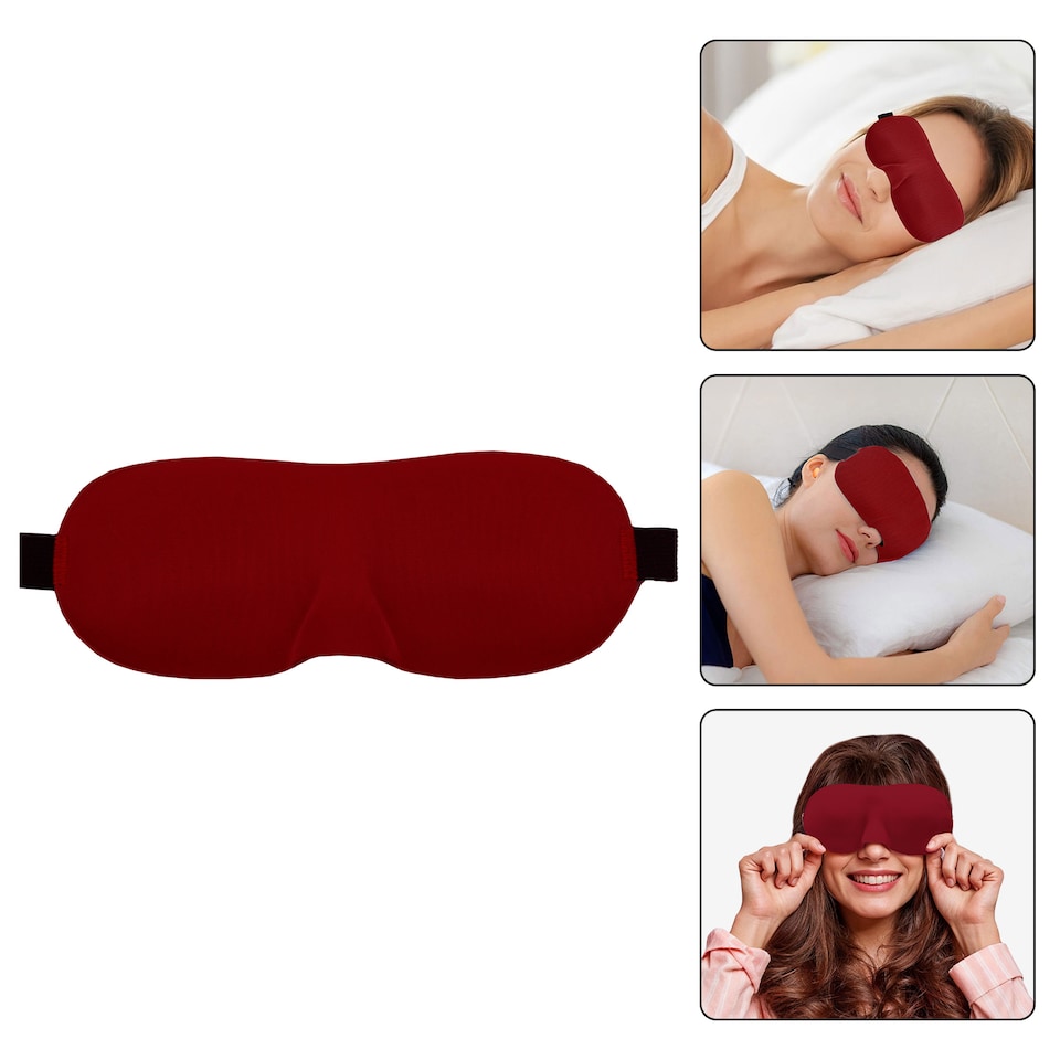 image 1 of 3D Sleep Eye Mask with Adjustable Strap Luxury Blindfold Sleep Mask