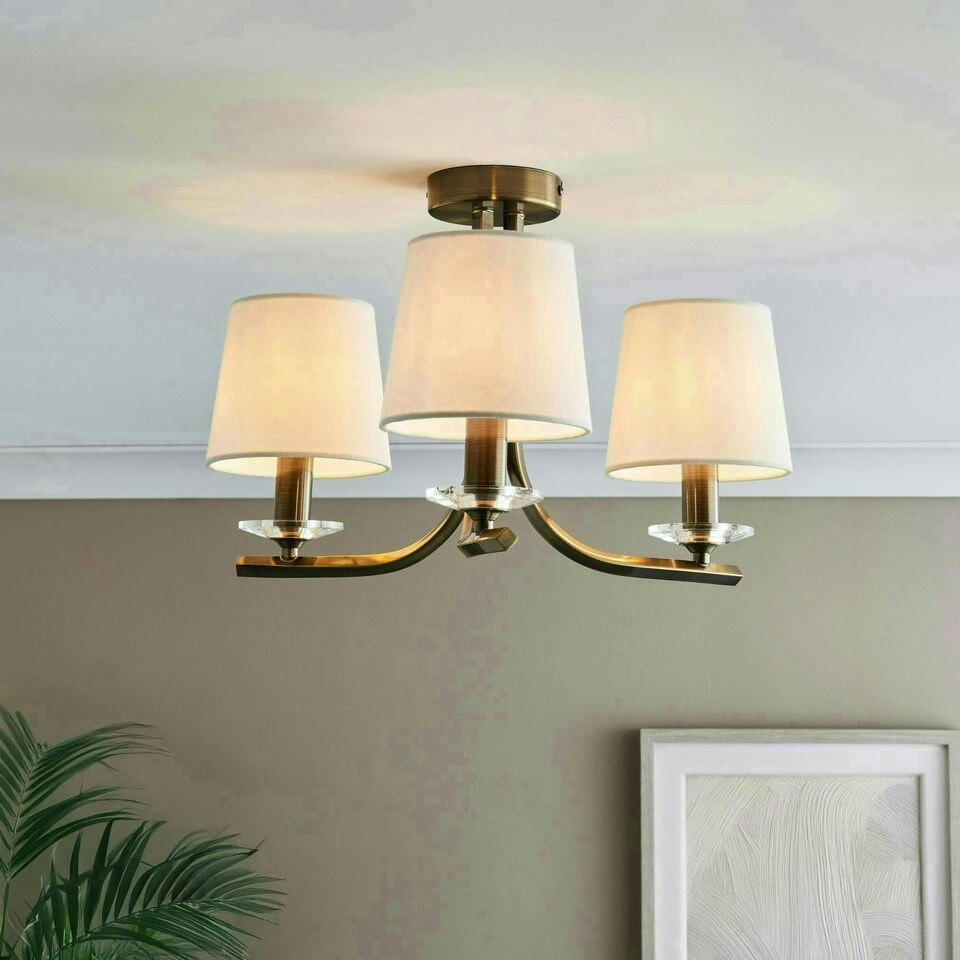 image 1 of White Linen Clip On Shade N/A