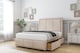 image 4 of Sloomy Lancaster Sand Naples Divan Bed Base No Drawers With 26 Inch Strutted Headboard & 12 Inch Matching Footboard | Cream | Sand | Small Double | 1