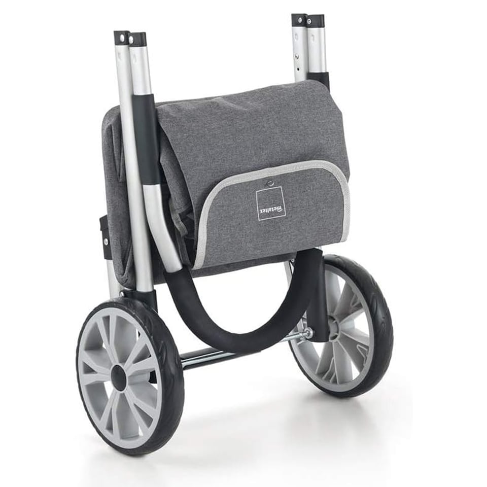 image 1 of Metaltex Magnoila Folding Shopping Trolley 45 Litres - Blue