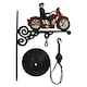 image 3 of Motorcycle Motorbike Bike Rider Bell Gate Cast Iron Sign Plaque Door Wall House
