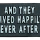 image 3 of They Lived Happy Ever After Sign Plaque Cast Iron Garden House Home Wall