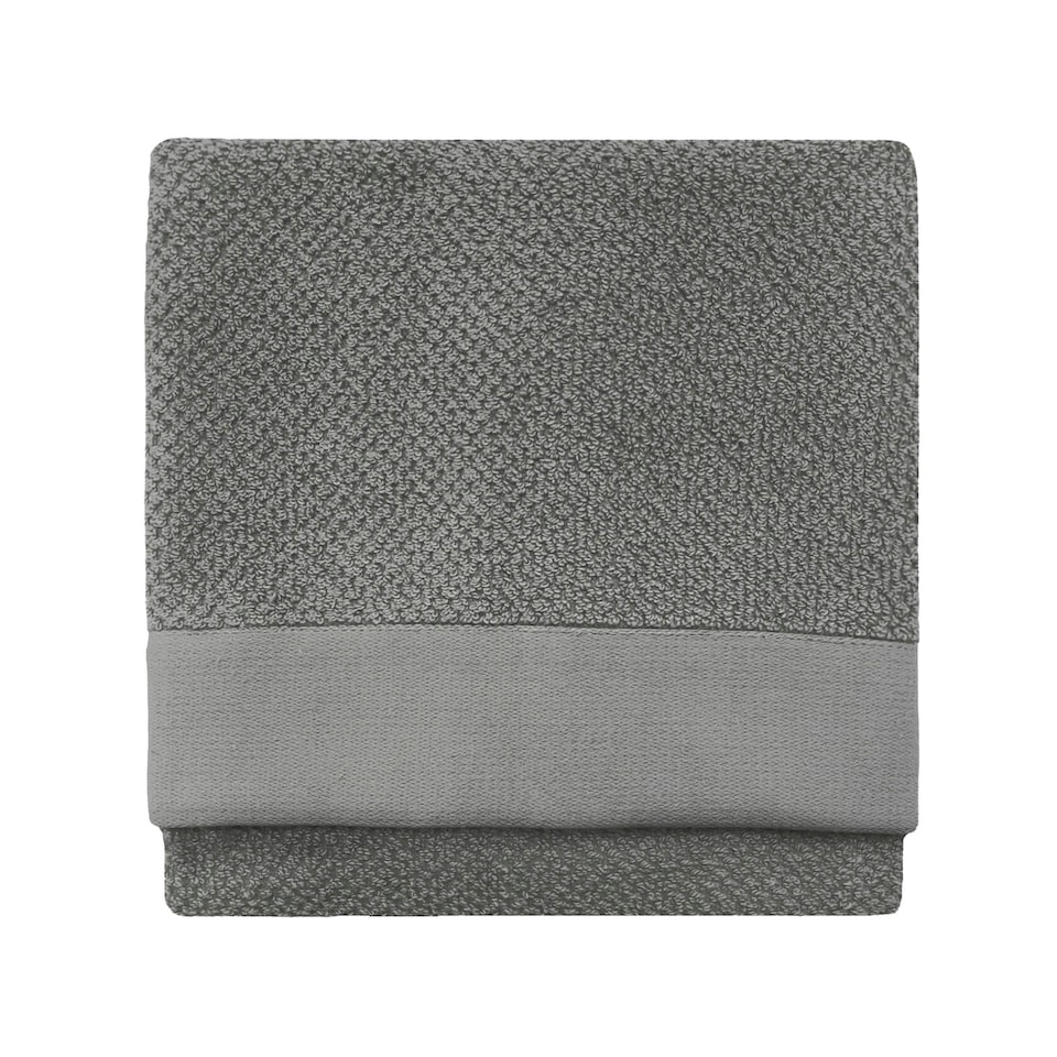 image 1 of furn. Textured Hand Towel Cool Grey