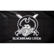 Black Beard Lives Pirate Flag