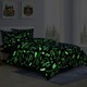 image 2 of Homes-Linen Teddy Duvet Set Dinosaur Glow In The Dark Blue Kids Boys Girls Reversible Soft Feel Fleece Duvet Cover Quilt Bedding Set with Pillowcase Blue | Single