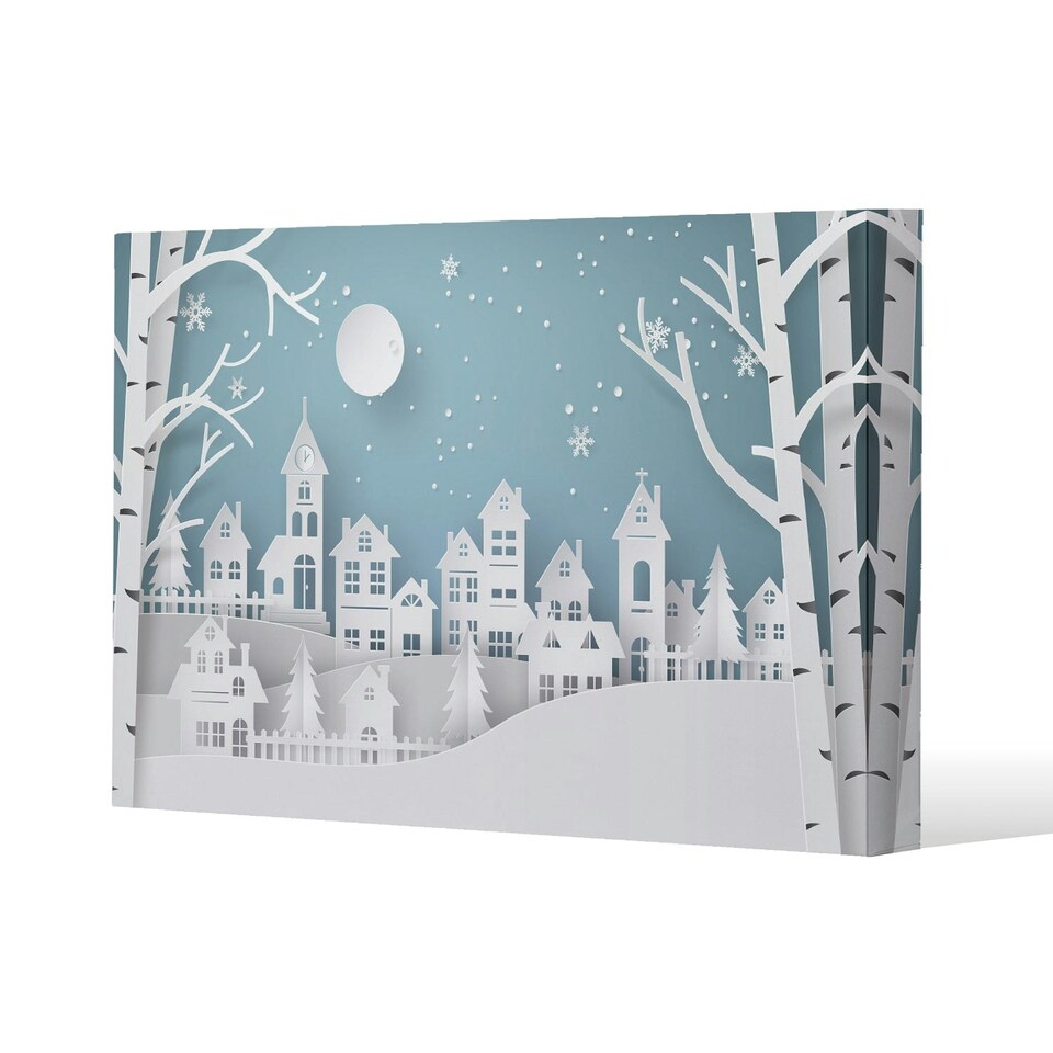 Winter snow urban countryside (canvas) 91 x 61 x 4cm