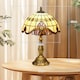 image 5 of HOMCOM Stained Glass Table Lamp, Handmade Antique Bedside Lamp, Decorative Night Light for Bedroom, Living room, Home, Nightstand