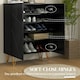 image 4 of HOMCOM Shoe Storage Cabinet with Soft-Close Hinges and Adjust Shelves, Black