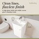 image 7 of Balterley Curve Contemporary Bathroom Wall Hung Single Door Vanity Unit & Ceramic Basin | White | Gloss White