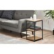 image 2 of Classic Sonoma Oak Tall Narrow Side Table Brown