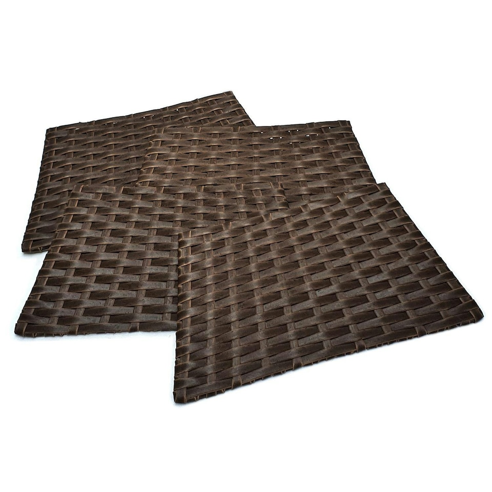 image 1 of Holly International Brown Rattan Folding Christmas Tree Skirt Collar