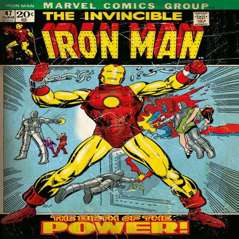 Iron Man (Birth Of Power) 60x80x2cm Stretched Canvas Print
