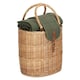 image 5 of Wicker Oval Green Tweed Fitted Cool Bag Drinks Picnic Basket