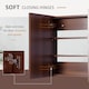 image 7 of kleankin Double Door Bathroom Mirror Cabinet, Wall Mounted Bathroom Storage Cabinet, Soft Closing, 63L x 60Hcm