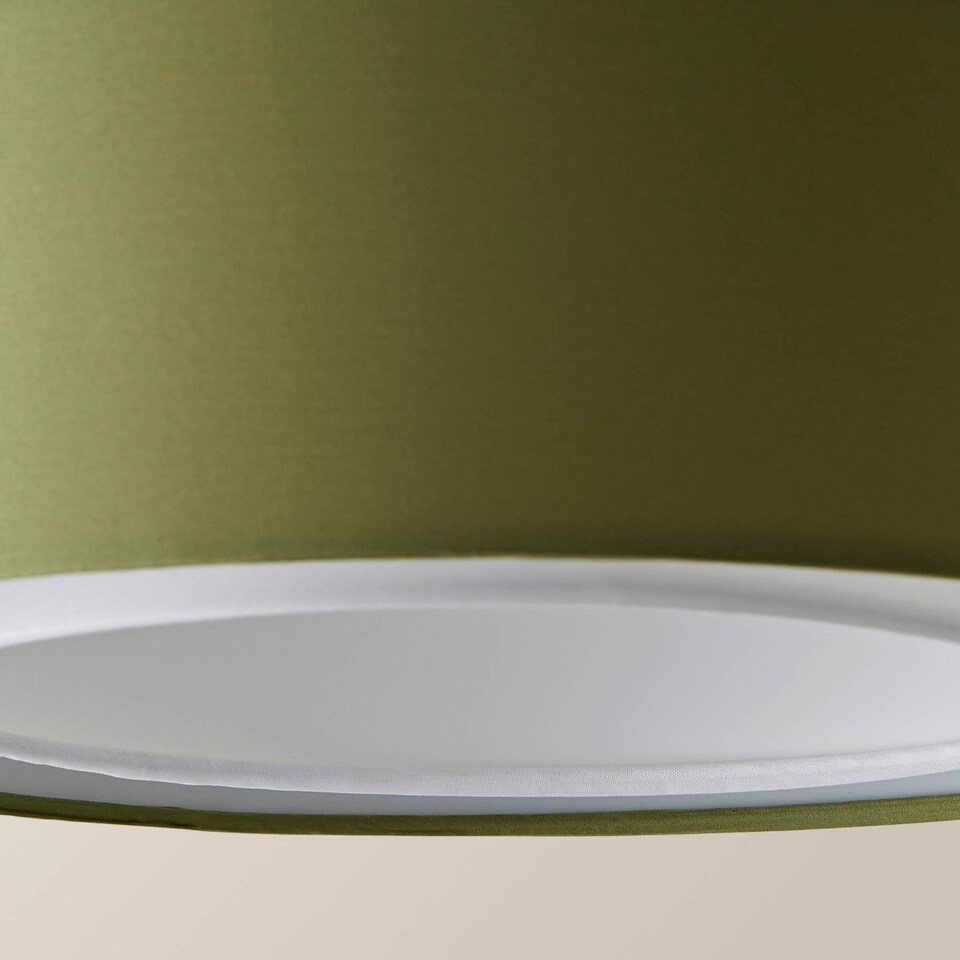 image 1 of ValueLights Sophia Pair of Small Olive 2 Tier Lamp Shades & Bulbs | Green