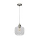 image 1 of Bletch - Clear Glass with Satin Nickel Pendant Fitting | Clear | Clear | 1