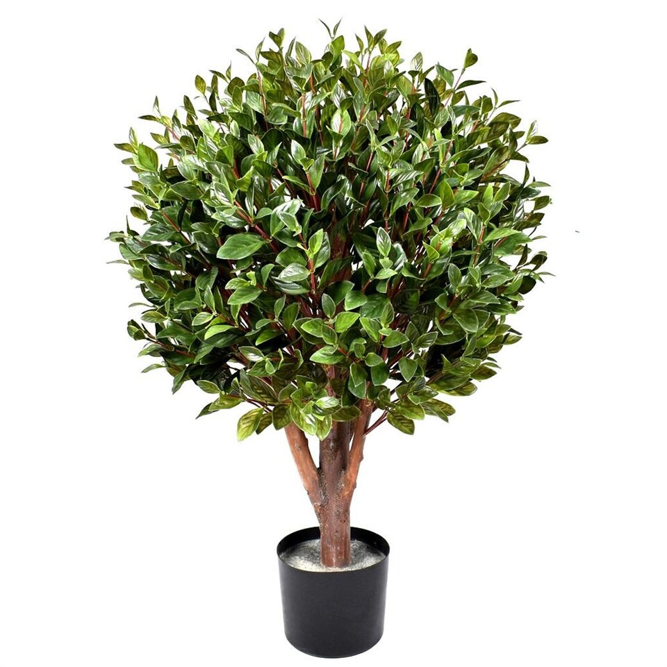 image 1 of Artificial Topiary Gloxinia Single Ball Topiary 1608 Leaves UV PROTECTED OUTDOOR Botanik | Green | One Size