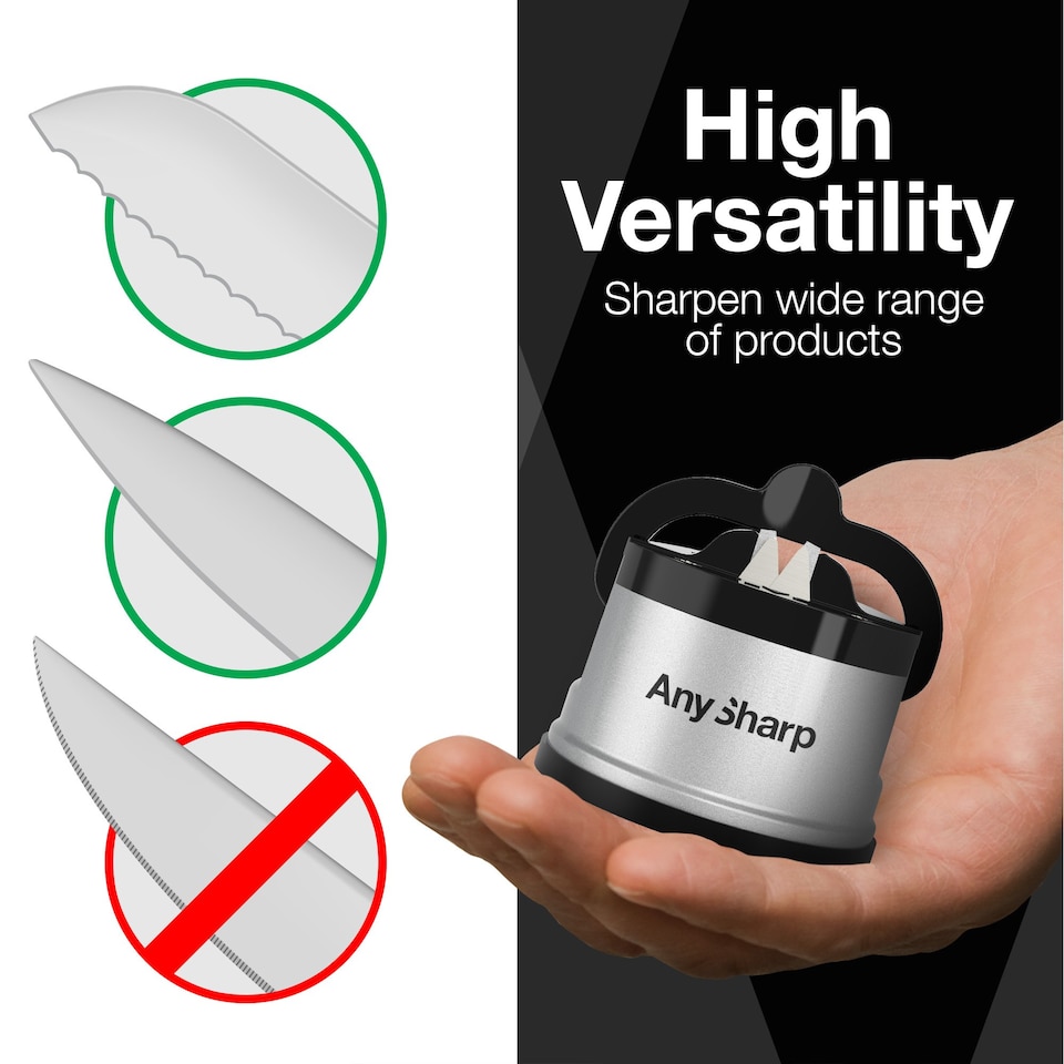 image 1 of AnySharp Safer Hands-Free Knife Sharpener