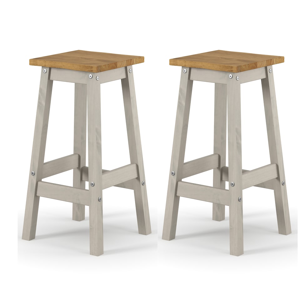 image 1 of Corona Large Wavy Edge High Breakfast Bar Dining Set with 2 Bar Stools - Black or Grey Frame | Grey | Grey | 1