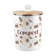 image 1 of Acorns & Oak Leaves Compost Caddy - Metal 2L Decorative Kitchen Food Waste Bin