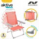 image 4 of Folding Chair Aktive Flamingo Coral 48 x 99 x 57 cm (4 Units) N/A
