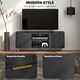 image 3 of HOMCOM Modern TV Stand Cabinet for TVs up to 55 , TV Unit with 2 Open Shelves and 2 Cabinets, Entertainment Centre with Cable Management for Living Room, Black