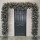 image 1 of Premier Indoor 7.5ft Silver Christmas Wrapped PVC Branches Tree Arch With 1070 Tips