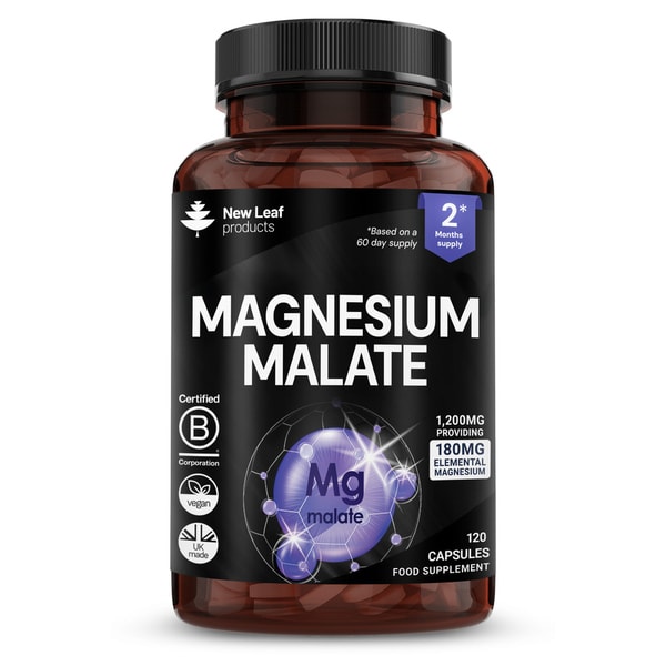 Magnesium Malate 120 High Strength Capsules 1200mg