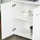 image 8 of HOMCOM Freestanding Kitchen Cupboard Storage Unit  Drawers Handles Shelf