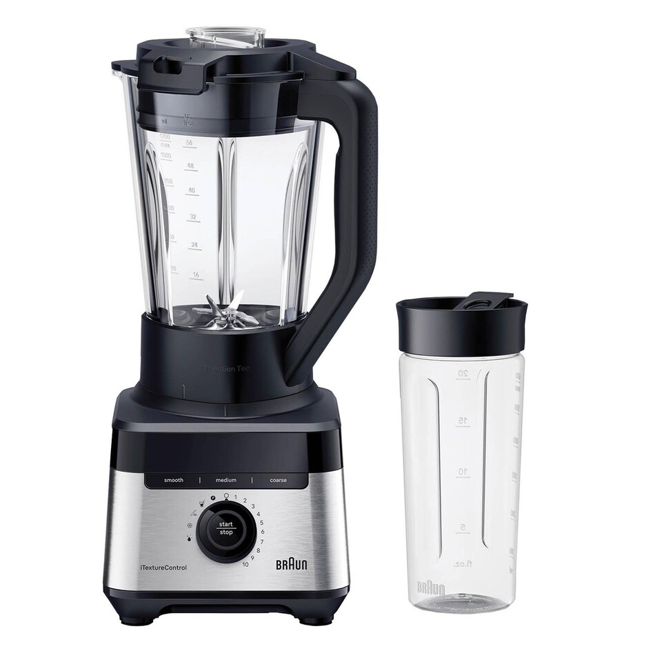 Braun JB 7551 BK 2 L Cooking blender 1400 W Black Stainless steel Transparent