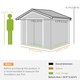 image 7 of Outsunny 7 x 4ft Garden Shed Storage with Foundation Kit and Vents, Grey