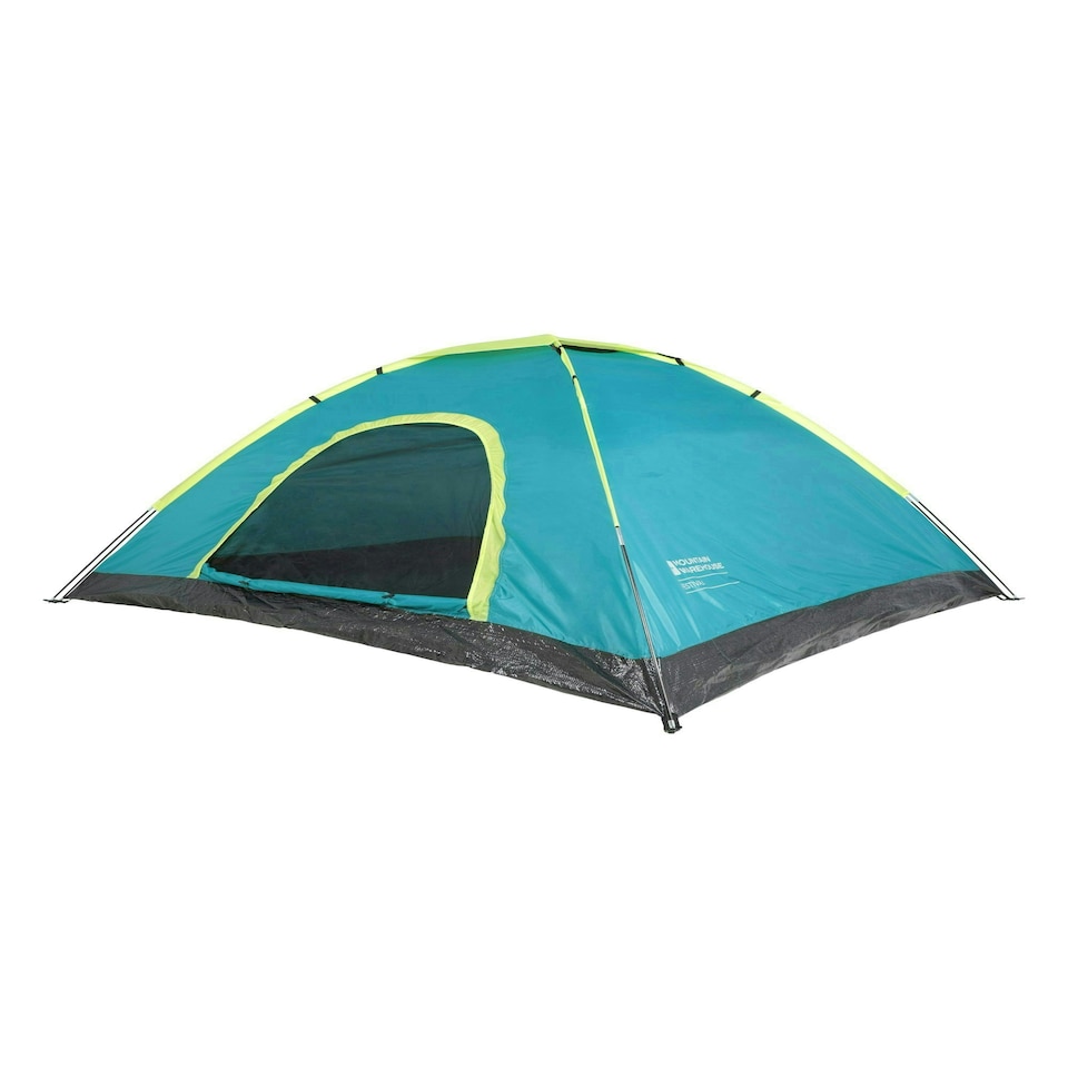 image 1 of Mountain Warehouse Festival Fun 4 Man Tent Water Resistant Camping Accessory Blue | Light Blue | One Size
