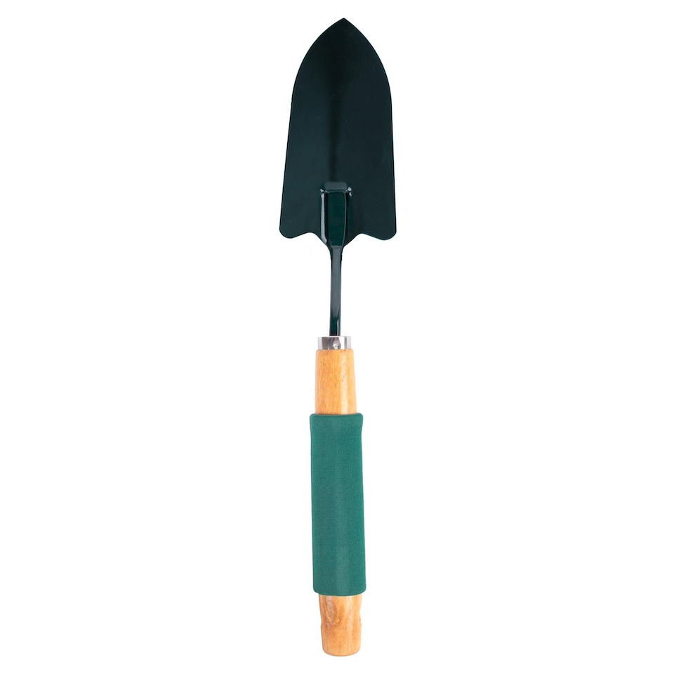 image 1 of Green Blade Cushion Grip Handle Hand Trowel - Brown