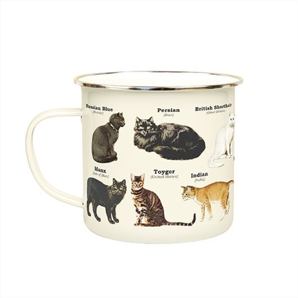 image 1 of Gift Republic Enamel Mug Ecologie Cats