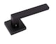 image 1 of Golden Grace 1 Pair Delta Door Handles on Square Rose in Matte Black Finish with Fixing Screws | Black | 1 Pair